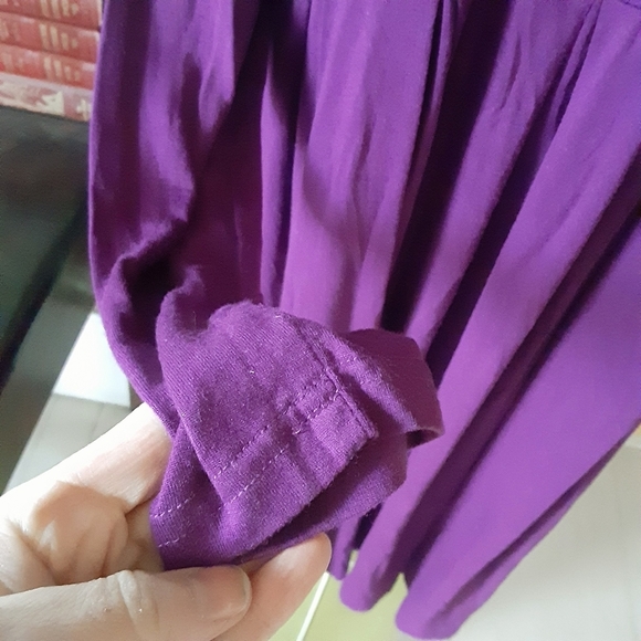 Purple Long Sleeve Mid Length Dress Size Large - Picture 3 of 11